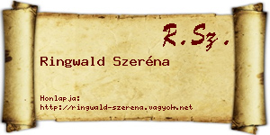 Ringwald Szeréna névjegykártya