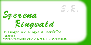 szerena ringwald business card